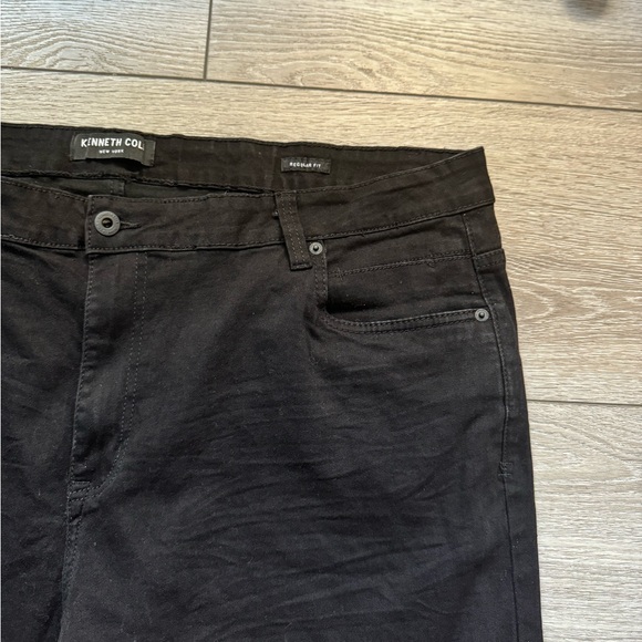 Kenneth Cole Jeans Mens 42X32 Black Slim Fit Straight Stretch - Picture 4 of 13
